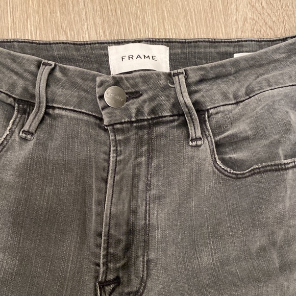 Frame Le Crop Mini Boot Grey Pants - Picture 2 of 4